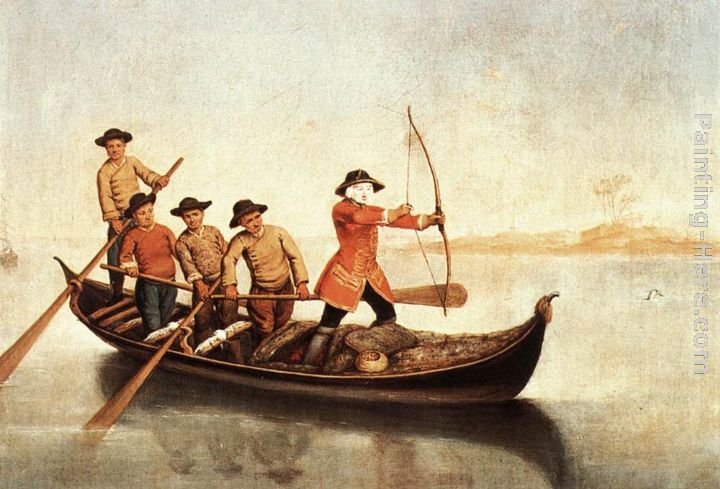 Pietro Longhi Duck Hunters on the Lagoon